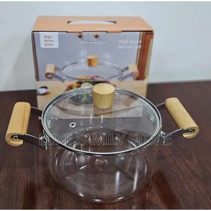  Heat-Resistant Borosilicate Glass Cooking Pot (3.5 Litres)