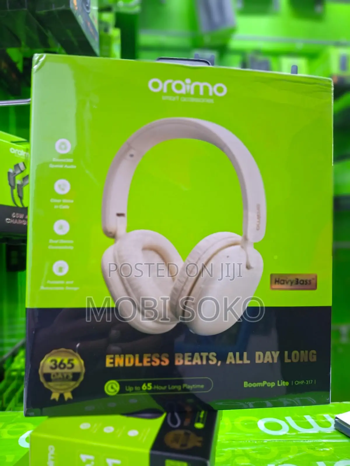 Oraimo Boompop Lite Enc Over-Ear Wireless Headphones