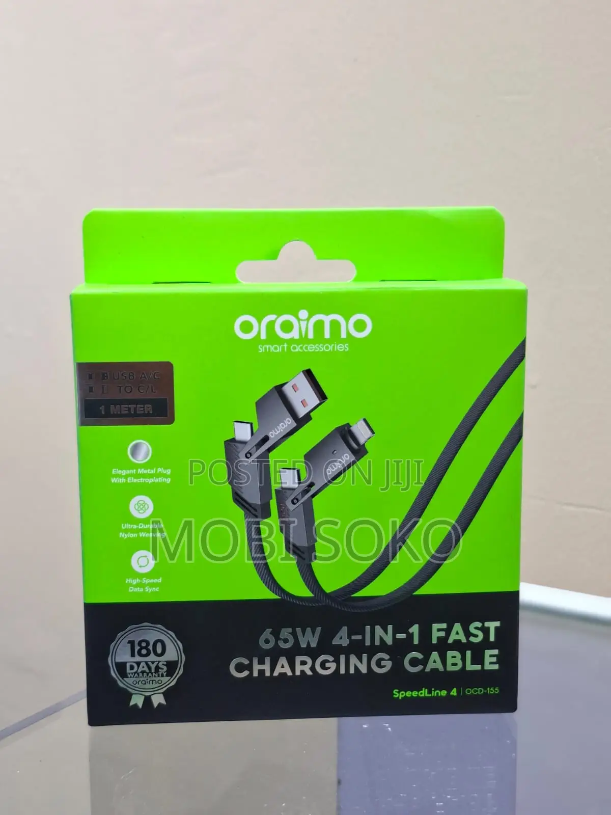 Oraimo Speedline 4 Ocd-155 65w 4 in 1 Fast Charging Cable