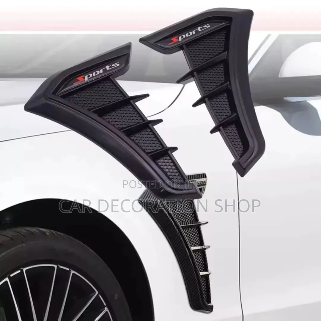 Universal 2pc Set Sport Stickon Side Car Wing Air Vent Decor