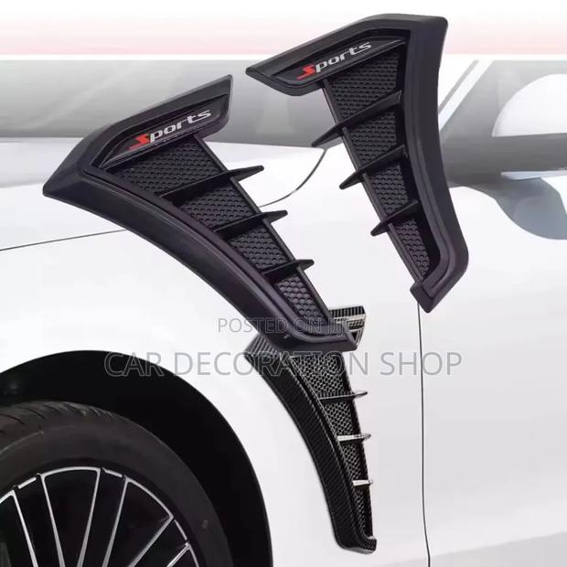 Universal 2pc Set Sport Stickon Side Car Wing Air Vent Decor