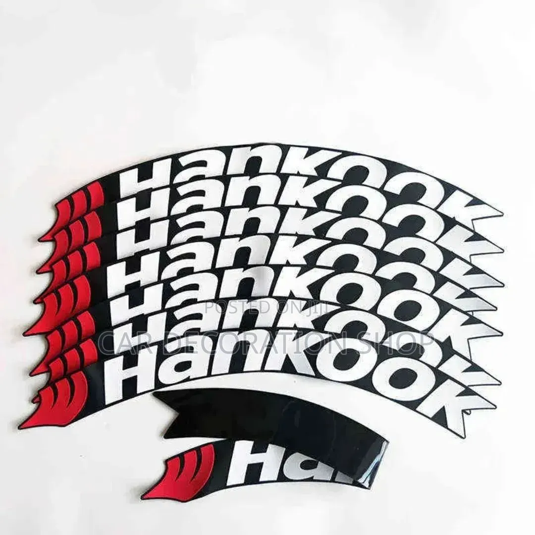 Sporty Design 8pc Silicone Tire Stickers With Glues