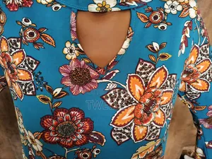 Blue Flower Design Blouse