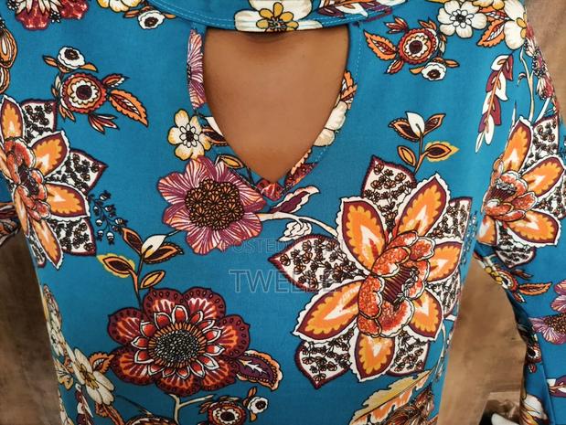 Blue Flower Design Blouse - thumbnail 3