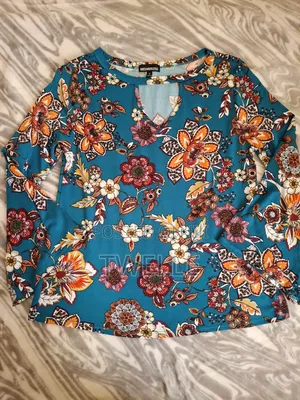 Blue Flower Design Blouse