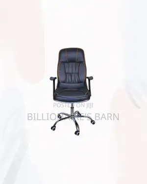 Executive Leather Office Chair High Back Padded Armrests Seating