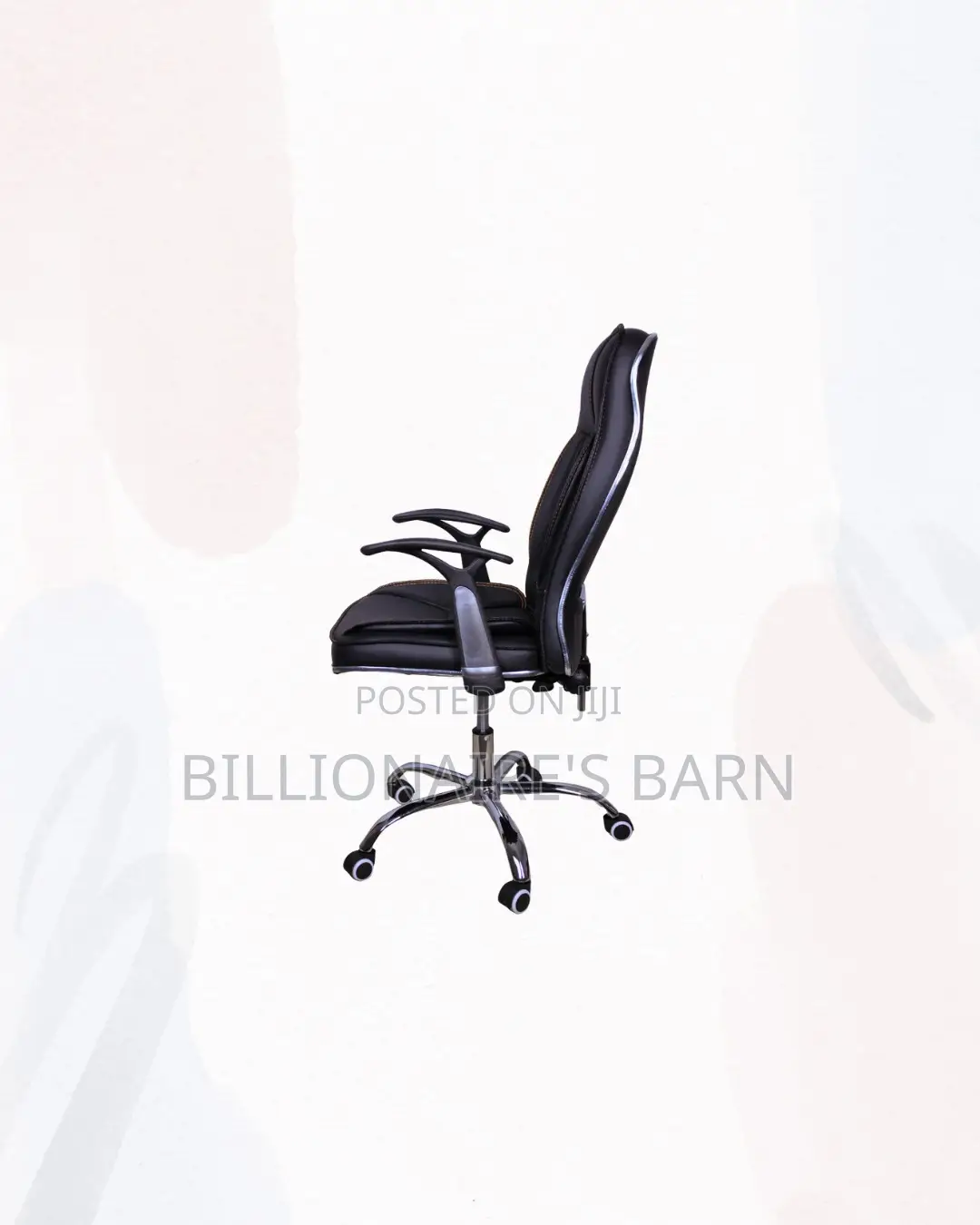 Executive Leather Office Chair High Back Padded Armrests Seating