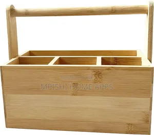 Bamboo Cutlery Caddy Box