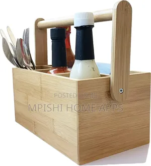 Bamboo Cutlery Caddy Box