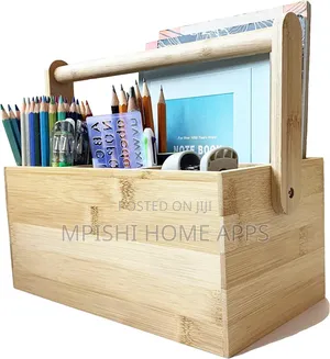 Bamboo Cutlery Caddy Box