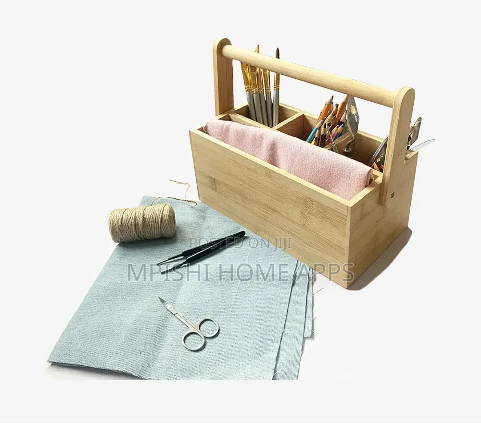 Bamboo Cutlery Caddy Box