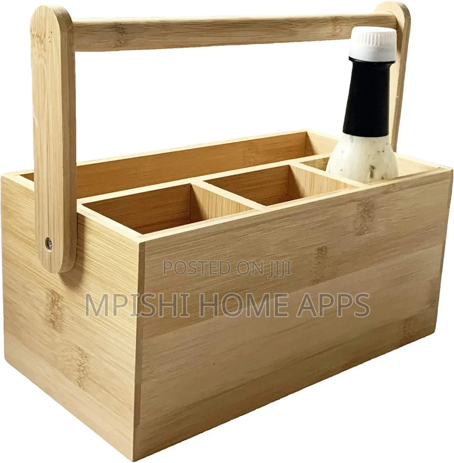 Bamboo Cutlery Caddy Box