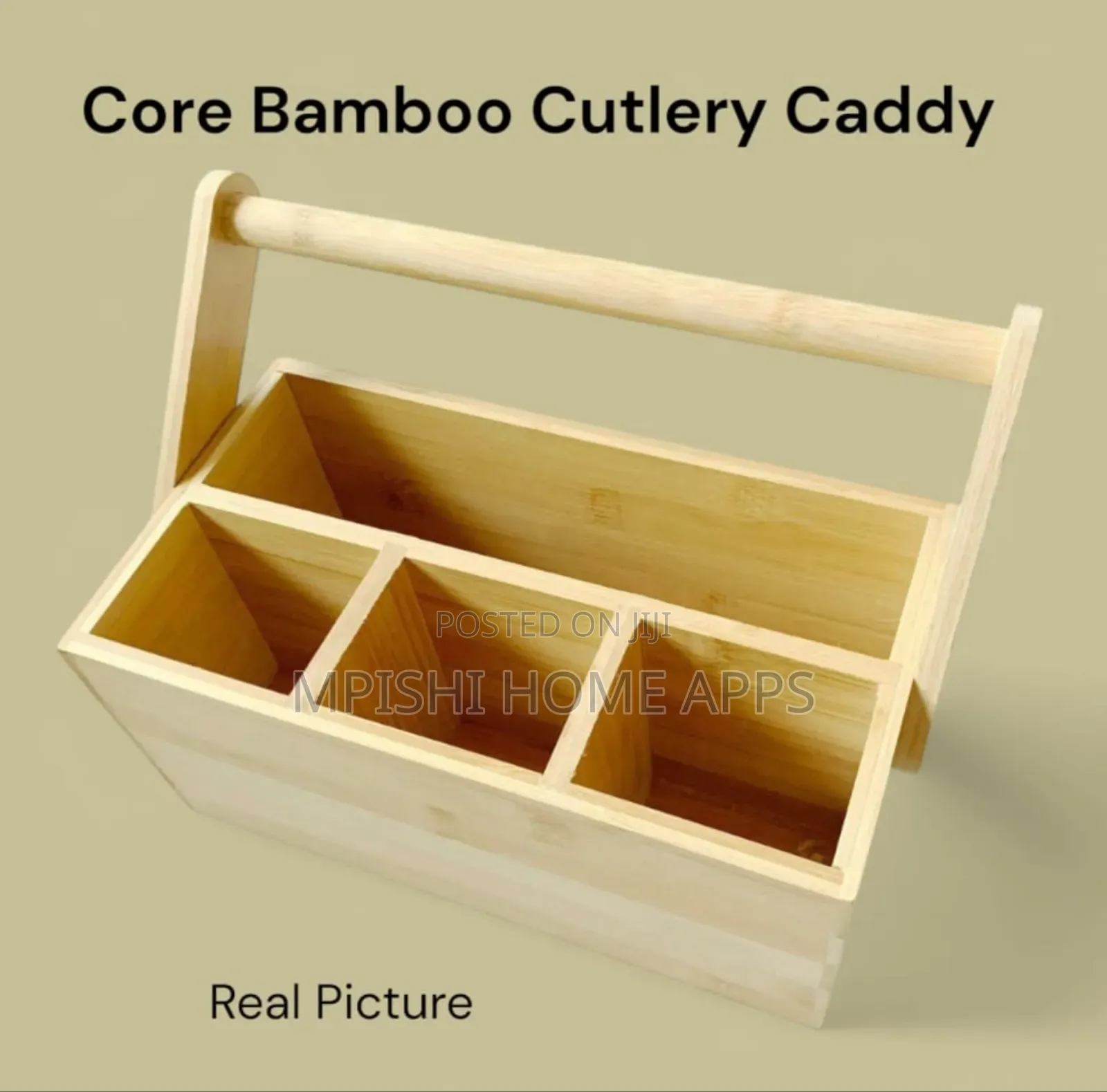 Bamboo Cutlery Caddy Box