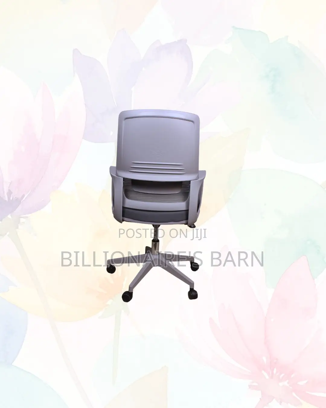 Grey Ergonomic Mesh Office Chair Mid Back Lumbar Support Seating