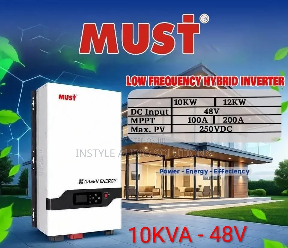 Must 10kva - 48v Low Frequency Hybrid Inverter 100a (250vdc
