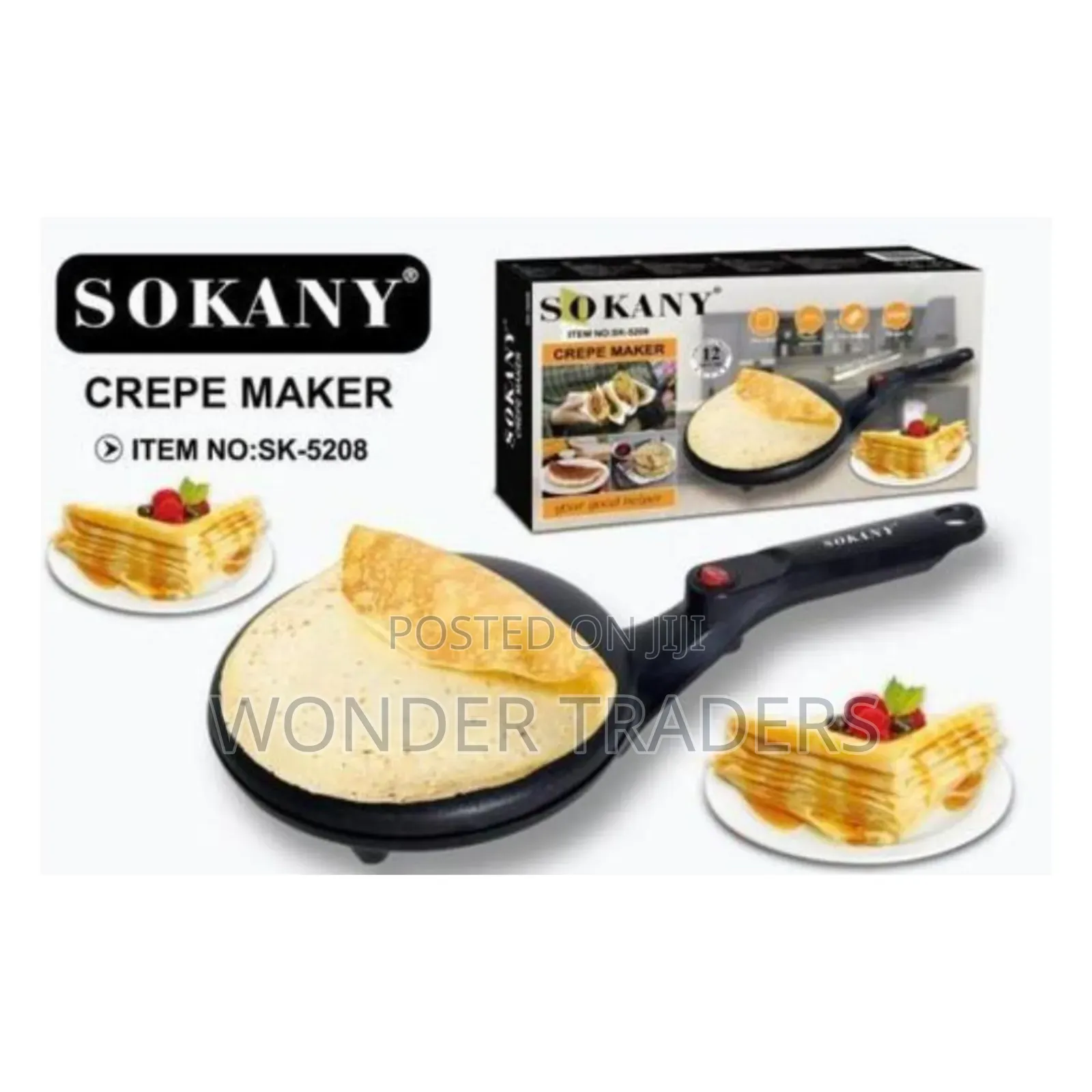 Electric Crepe Maker, Commonly Used for Making Pancake
