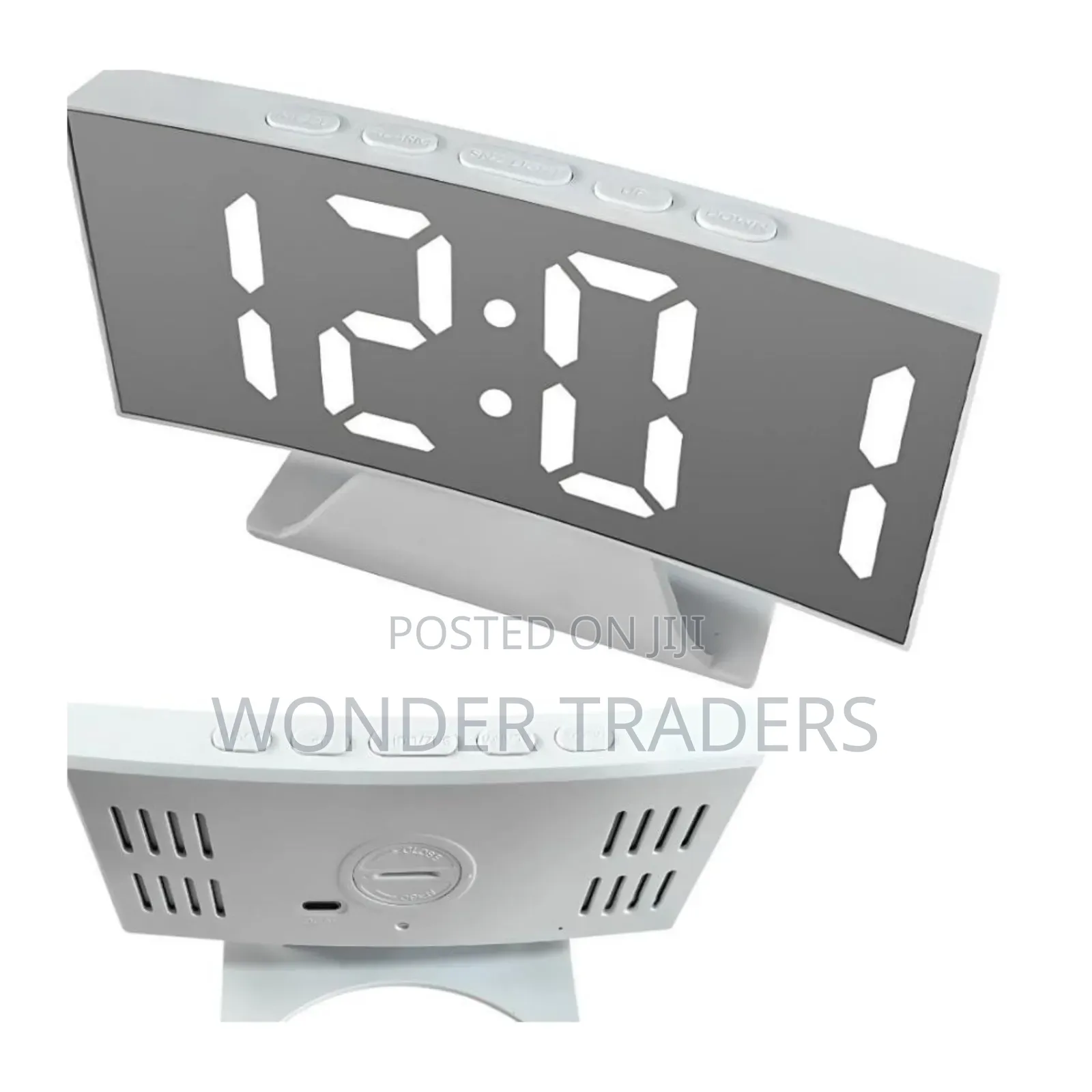 Electronic Digital Led Mirror Alarm Clock With Thermometer and Memory