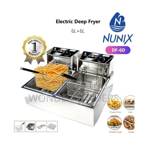 Nunix Double Electric Deep Fryer 6+6 Litres