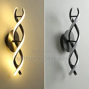 Spiral Led Wall Light Black