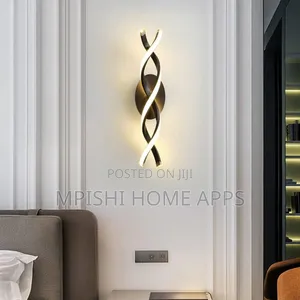 Spiral Led Wall Light Black
