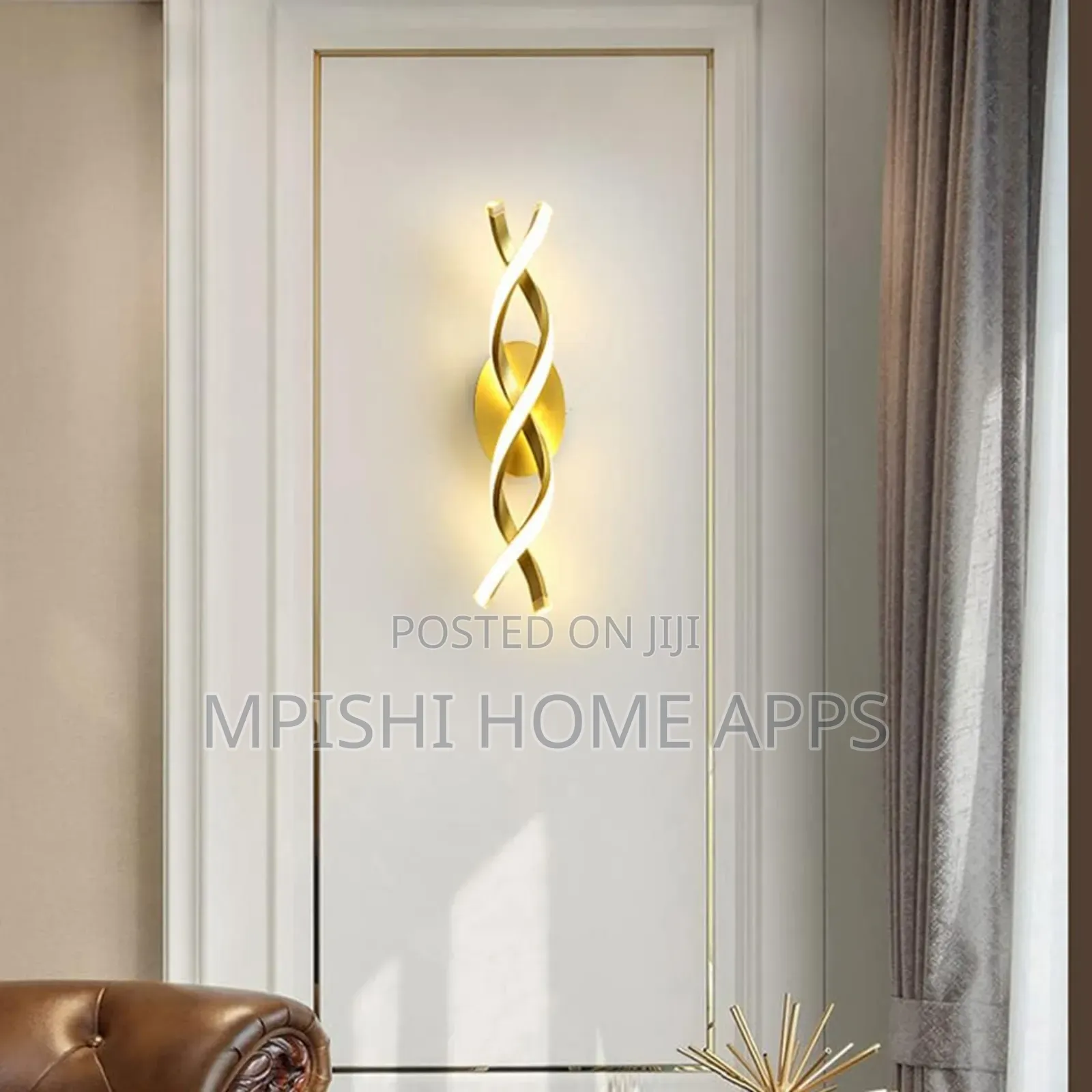 Spiral Led Wall Light - Gold