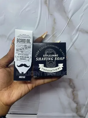 Men Beared Grooming Set(Beatedoil and Shaving Conditioning Soap)