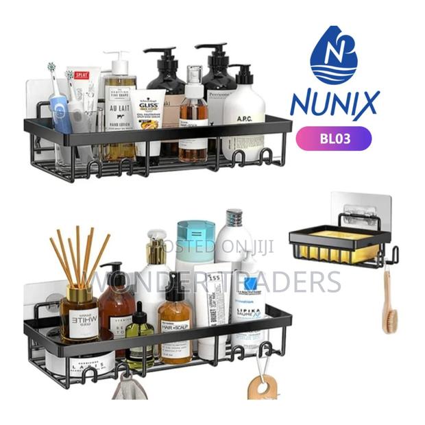 *Nunix Bl03 3-in-1 Straight Metallic Organizer Shelf Set.*