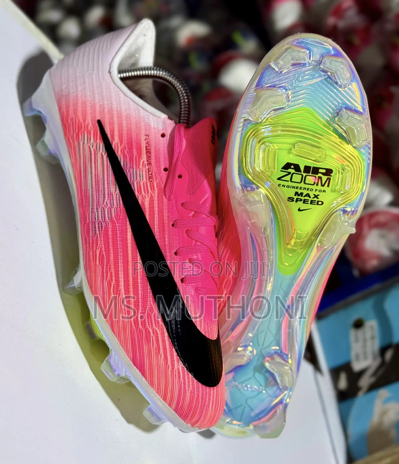 Nike Air Zoom Mercurial Soccer Boots in Vibrant Pink