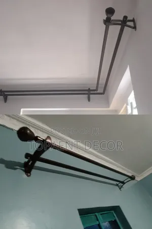 Straight and Corner Window Powder Coated Curtain Rods