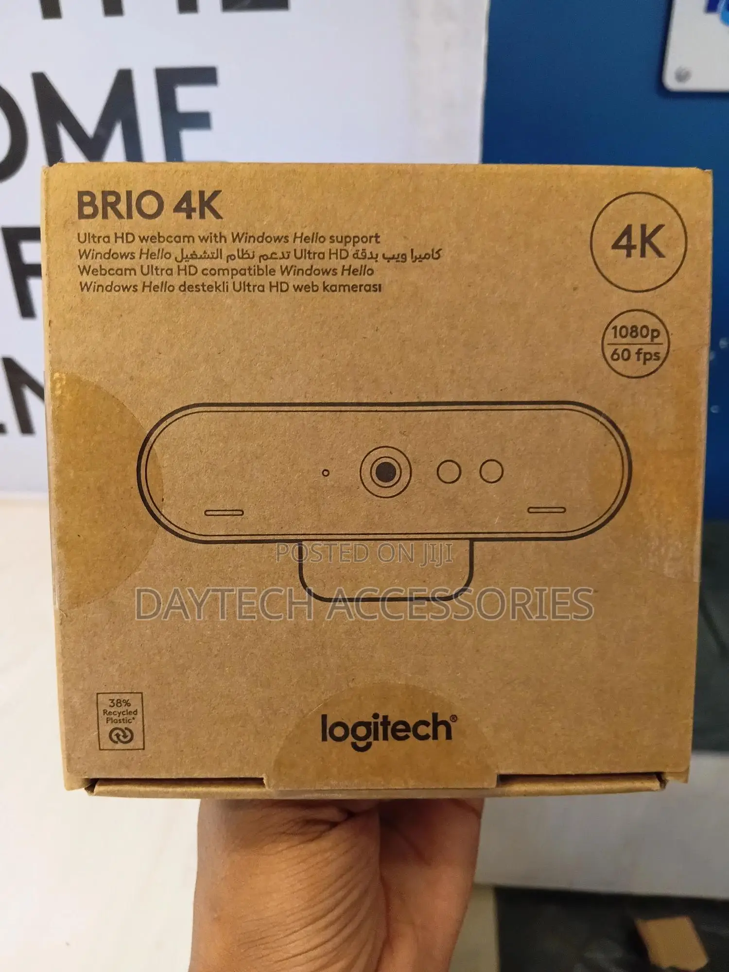 Logitech Brio Pro Ultra Hd Webcam With Windows Hello Support.