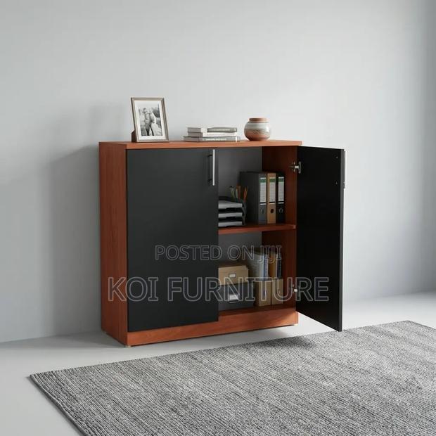 Office Cabinet; Two Doors Wooden Executive Filing Credenza Cabinet