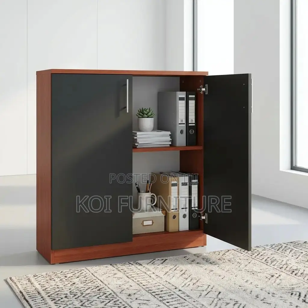 Office Cabinet; Two Doors Wooden Executive Filing Credenza Cabinet