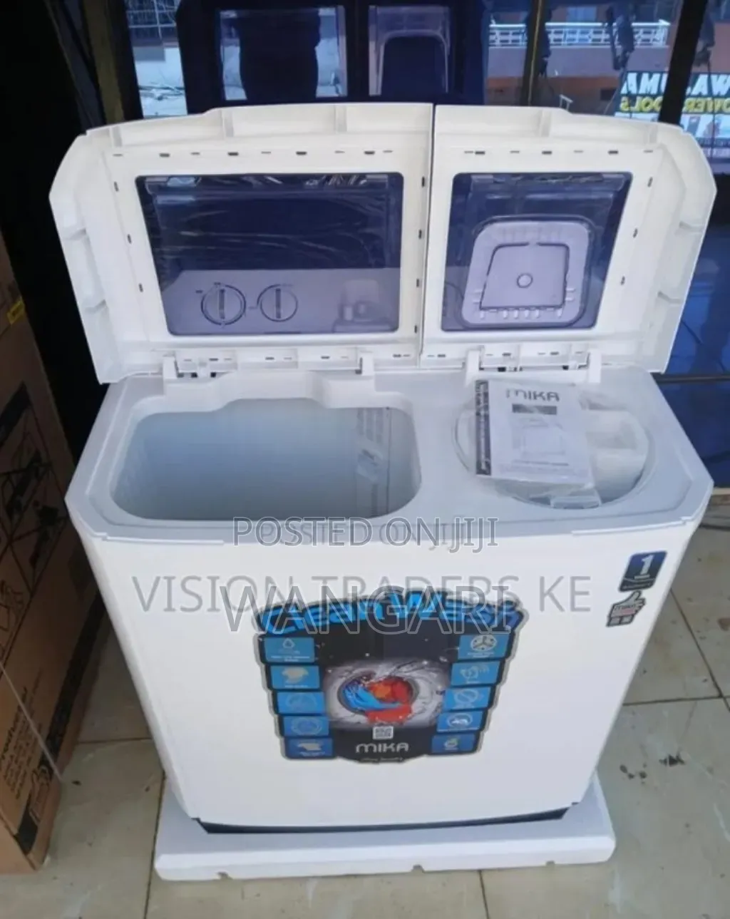 Double Twin Tabs. Mika 10kg Washing Machine