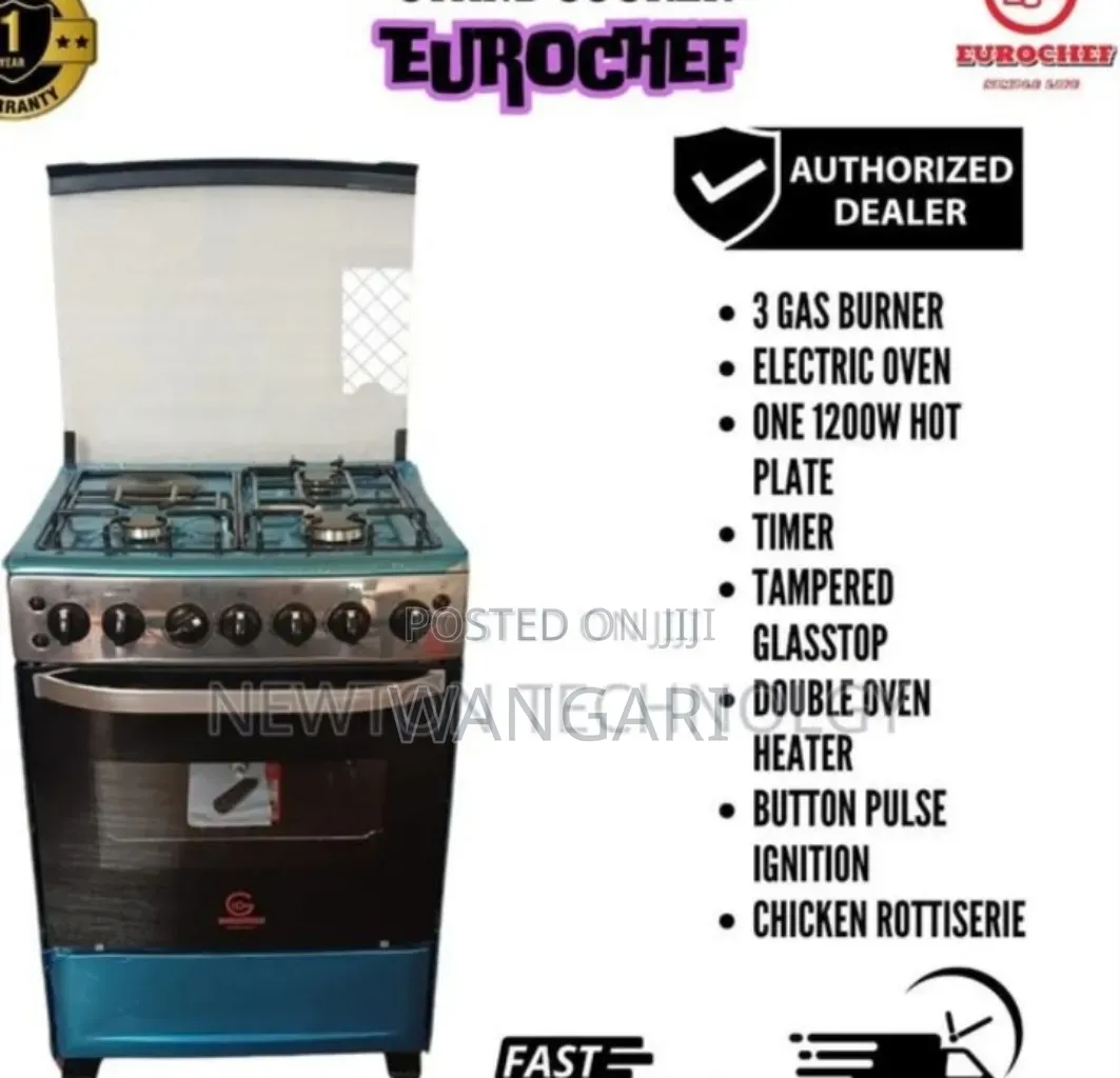 Black Colour Eurochef 60*65 Cooker