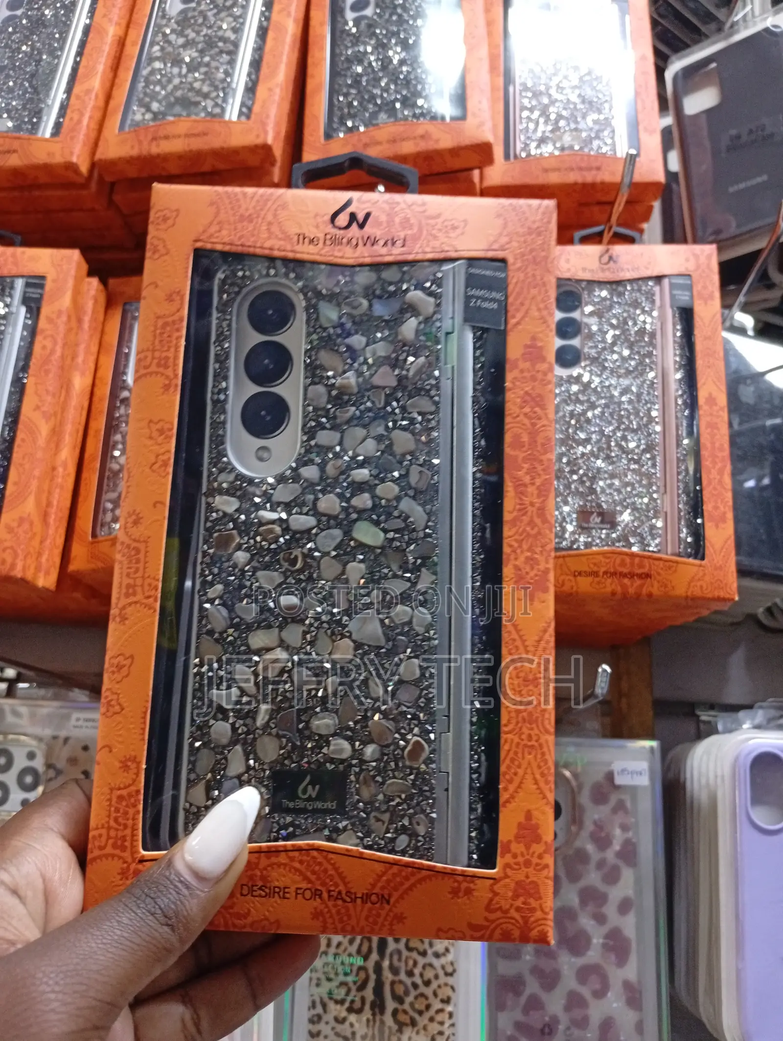 Stone Diamond Hard Case for Samsung Galaxy Z Fold Series.