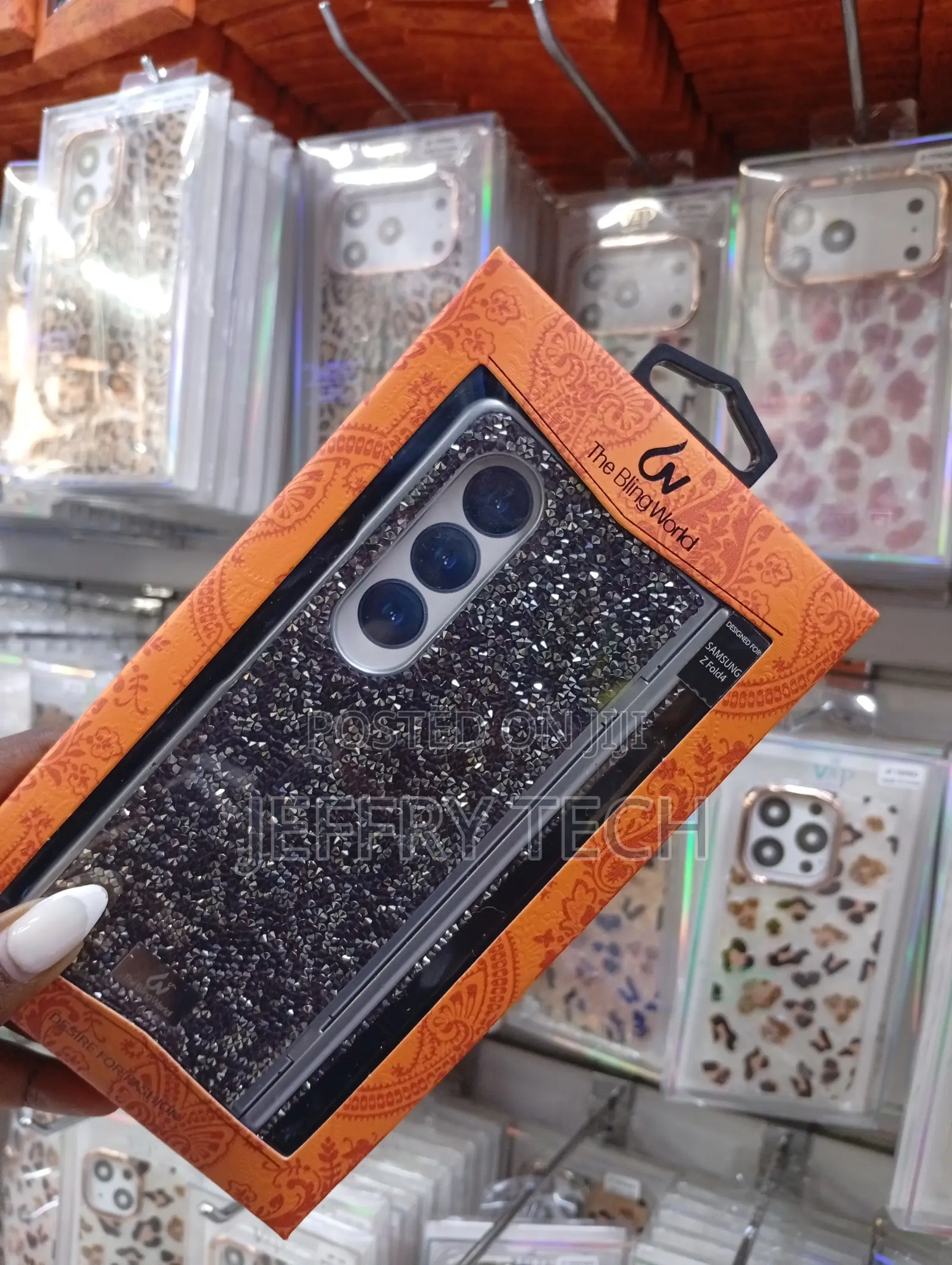 Glitter Sparkle Case for the Samsung Galaxy Z Fold4 Smartphone.