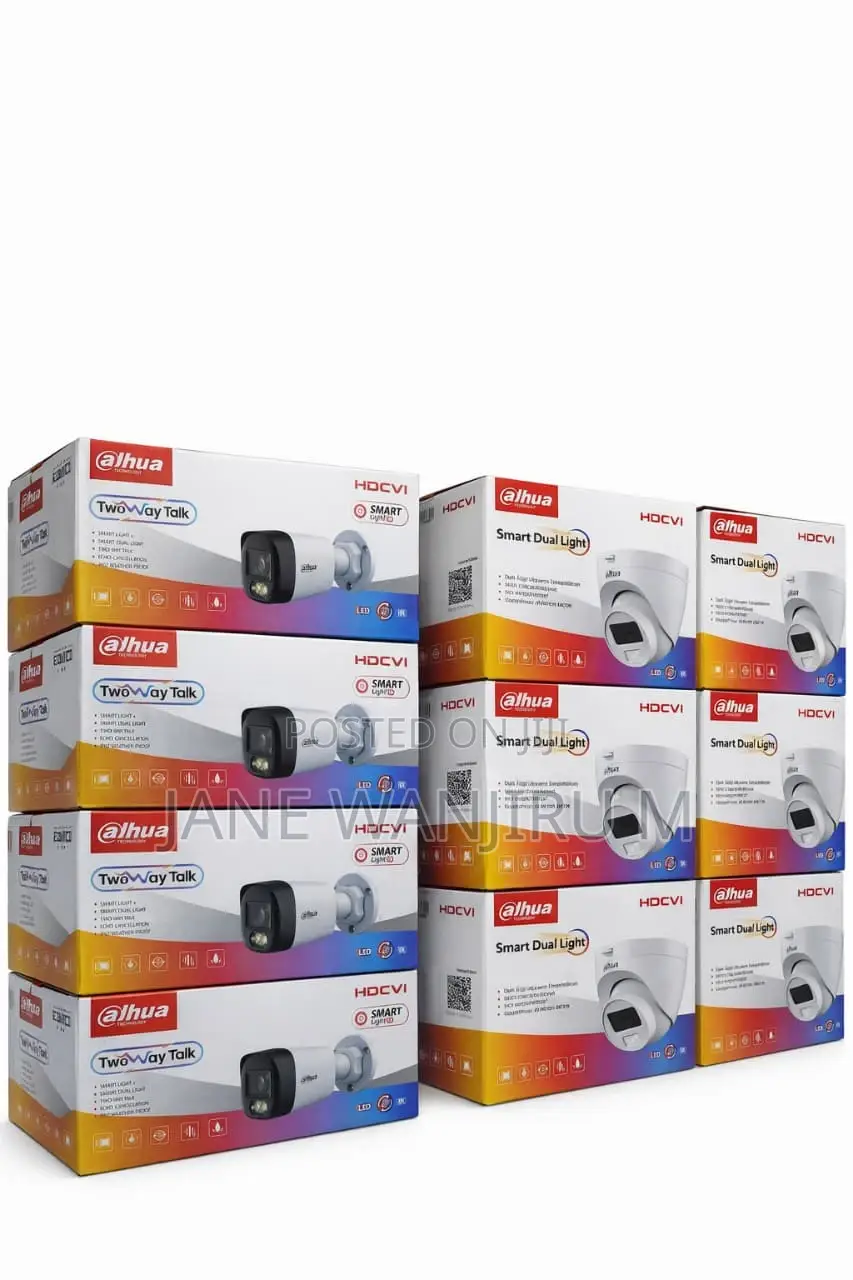 New Dahua Hd Dome Camera 5mp 2.8mm Two Way Talk Smart Light