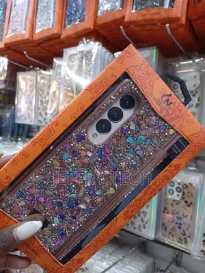 The Bling World" Brand, Designed for the Samsung Galaxy Z Fold 4.