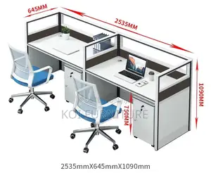Workstations; Two Users Straight Office Executive Workstation