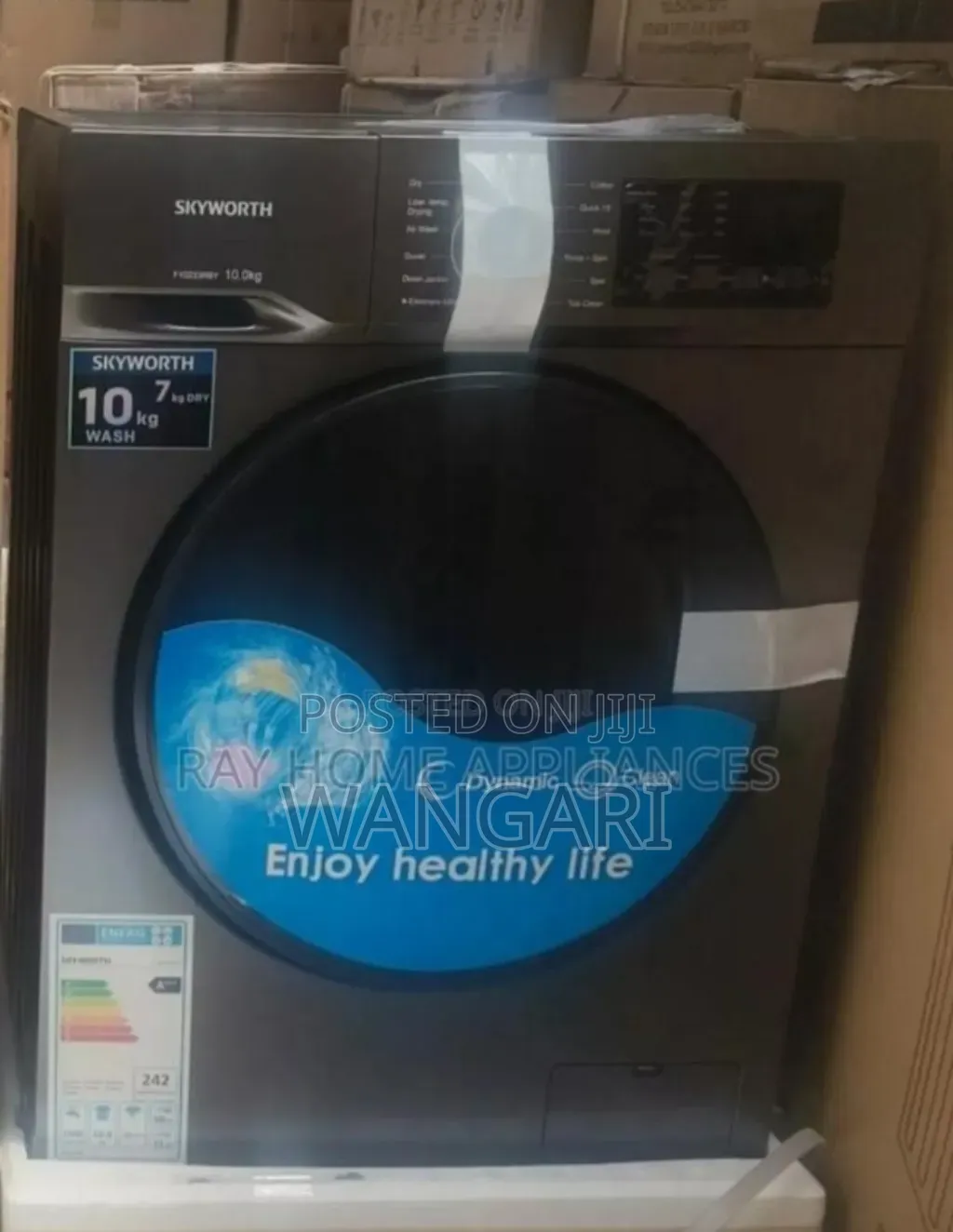 Sky Grey Skyworth 12kgs Wash and Dry Washing Machine