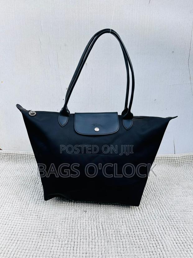 Authentic Longchamp Le Pliage Neo Black Nylon Tote Bag