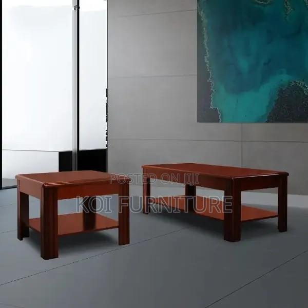 Coffee Table; Mahogany Living Room Home Office Coffee Table - thumbnail 2