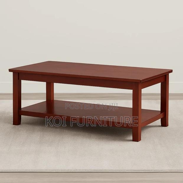 Coffee Table; Mahogany Living Room Home Office Coffee Table - thumbnail 4