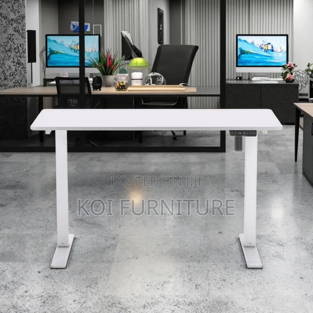Office Desk; 1.4 Meters Modern Electric Sit Standing Workspaces Desk