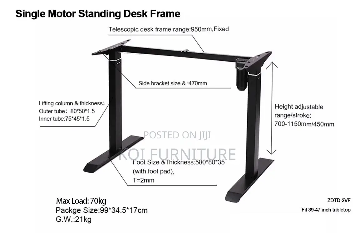 Office Desk; 1.4 Meters Modern Electric Sit Standing Workspaces Desk