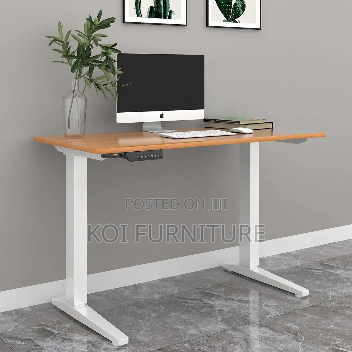 Office Desk; 1.4 Meters Modern Electric Sit Standing Workspaces Desk