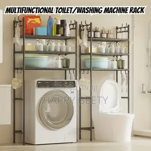 Detachable Metallic 3 Layer Washing Machine Rack