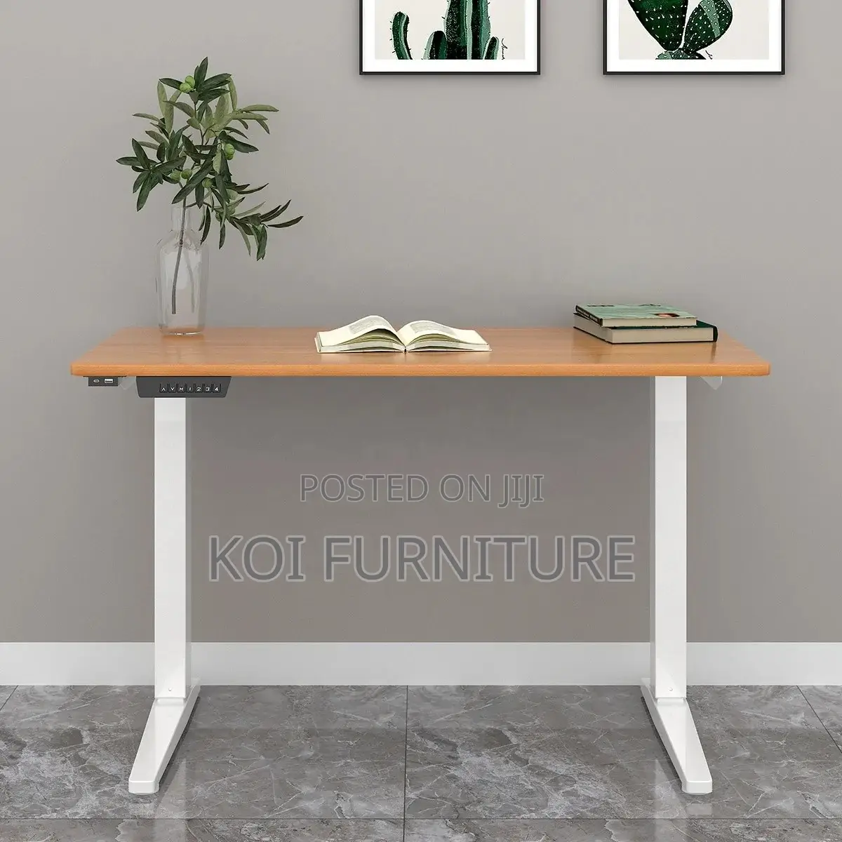 Office Desk; 1.4 Meters Modern Electric Sit Standing Workspaces Desk
