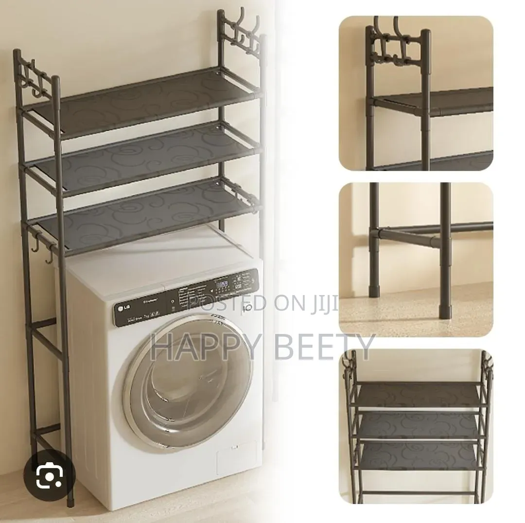 Detachable Metallic 3 Layer Washing Machine Rack