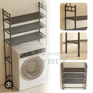 Detachable Metallic 3 Layer Washing Machine Rack